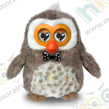 2014 new hot Hibou intellectual electronic pet, custom plush talking toy animal